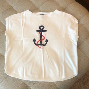 NWOT Nautical Anchor White Shirt